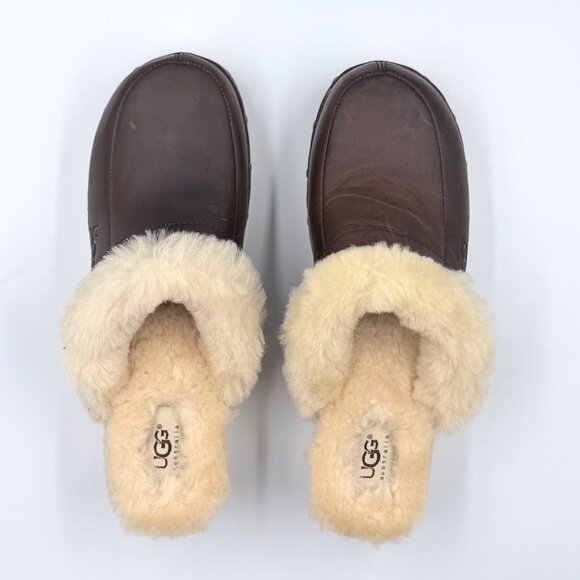 Sz 9 - Ugg Australia Kalie Leather Stud Sheepskin Clogs - Picture 6 of 10